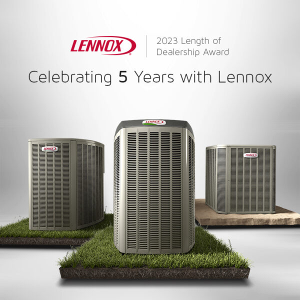 Lennox 2023 Length of Dealership Award, celebrating five years with Lennox